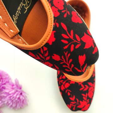 Black Rose Casual Khussa For Women